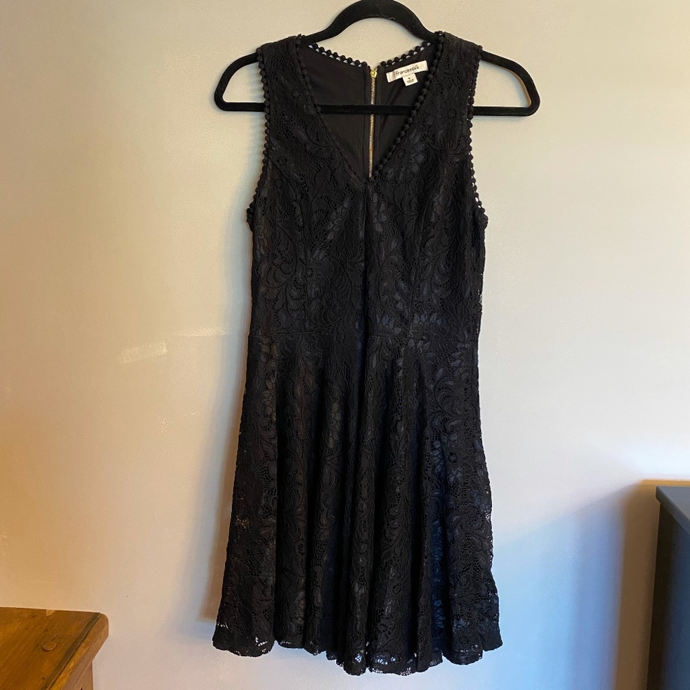Francesca's Collections Black Lace Mini Dress